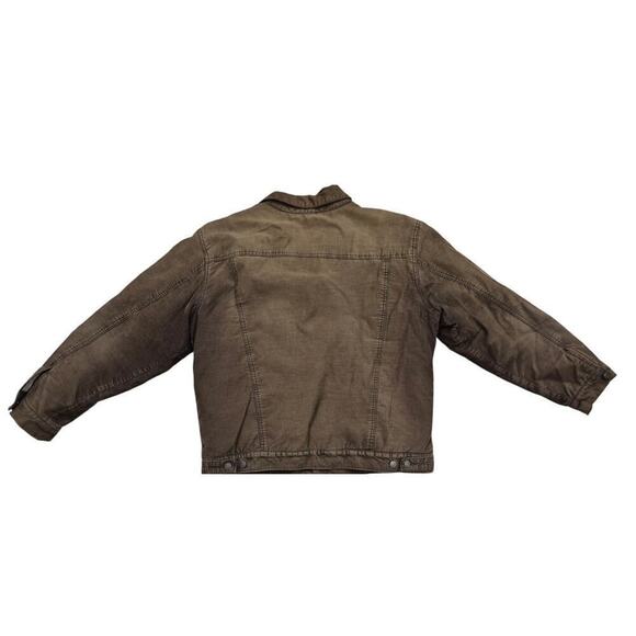Gap Y2K VTG Brown Corduroy Fleece Lined Truckers Jacket Men Sz XL Distressed - Picture 4 of 7